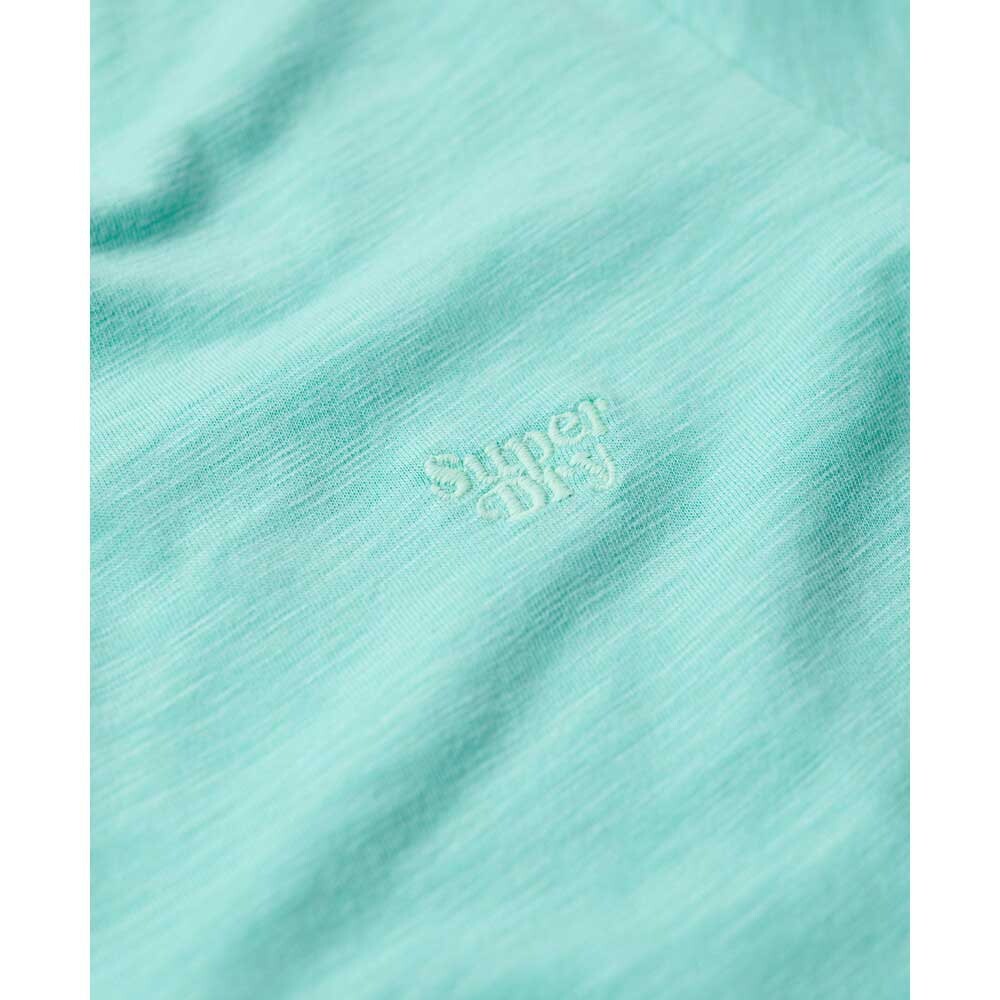 Футболка Superdry Studios Slub Embroidered Vee Short Sleeve V Neck, зеленый — фото 3
