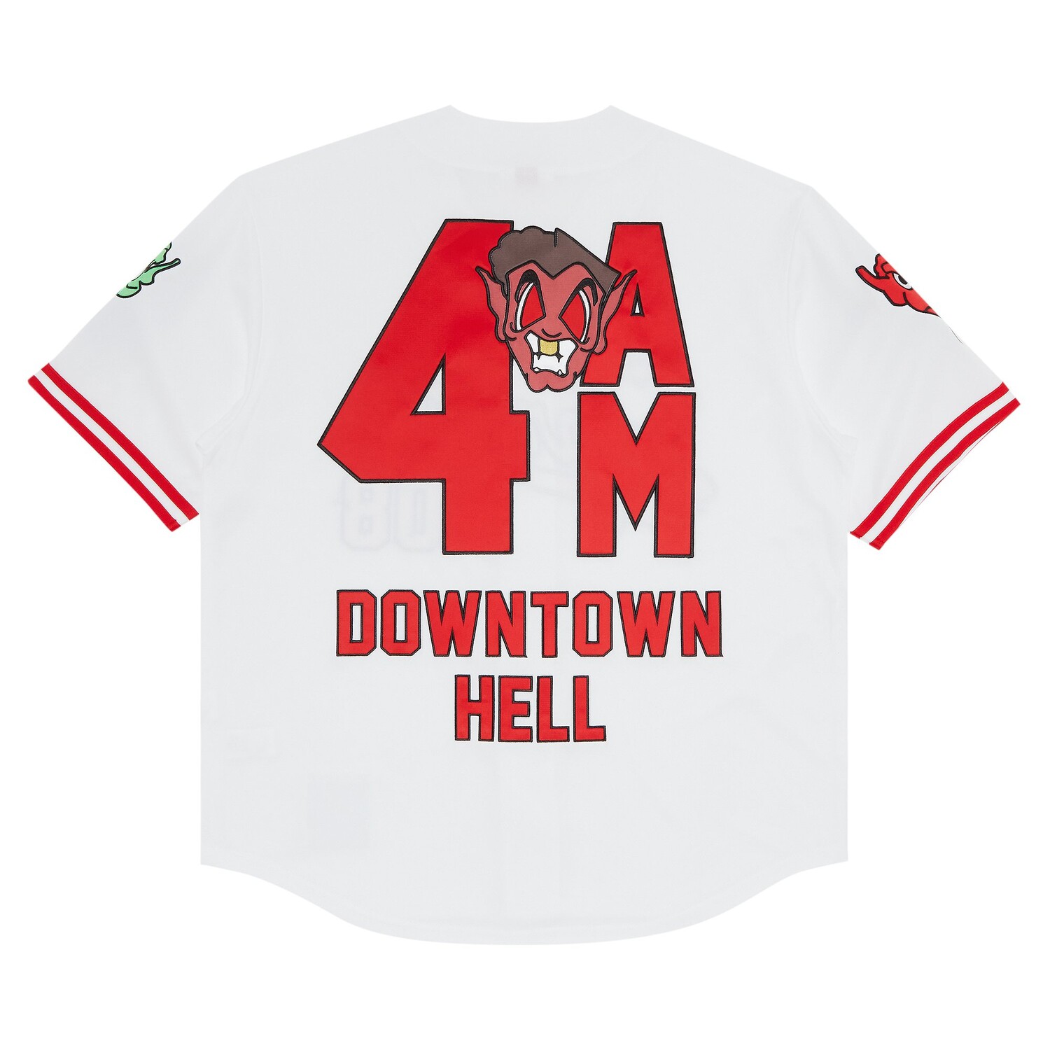 Бейсбольная майка Supreme x Mitchell & Ness Downtown Hell, цвет Белый — фото 2