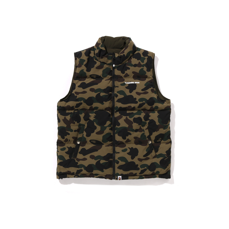 Bape 1st Camo Reversible Down Vest FW24 A BATHING APE, Зеленый GRX — фото 2