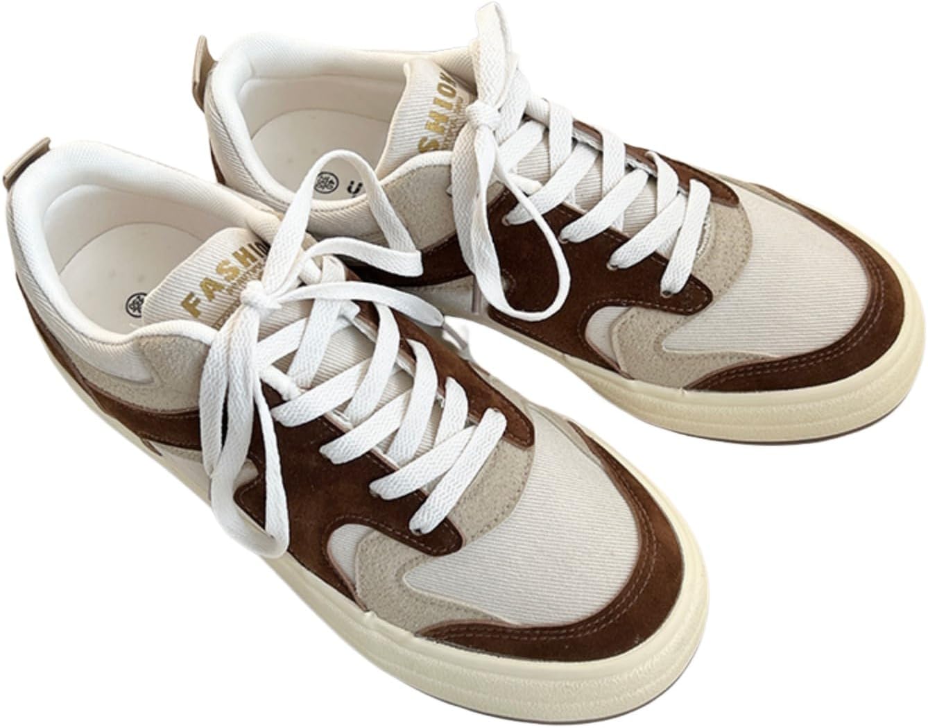 

Мужские классические ретро кроссовки с резиновой подошвой - модная спортивная обувь, повседневные кеды для тенниса и скейтбординга, удобные прогулочные обувь, нескользящие тренировочные кроссовки Aokisx, коричневый