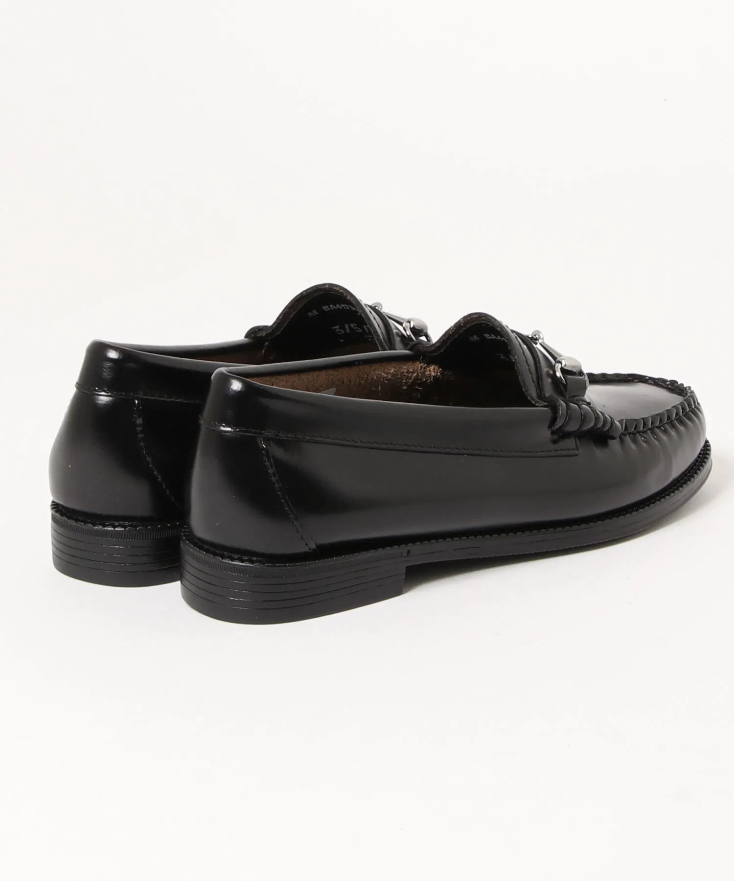 Унисекс кожаные лоферы G.H.BASS Bit Loafer чёрные — фото 3