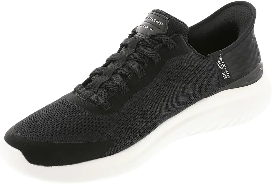 Мужские слипоны Skechers Bounder 2.0 Emerged, черно-белый — фото 2