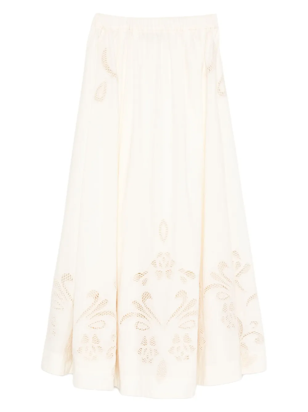 

Юбка миди с цветочной вышивкой Forte Forte, бежевый