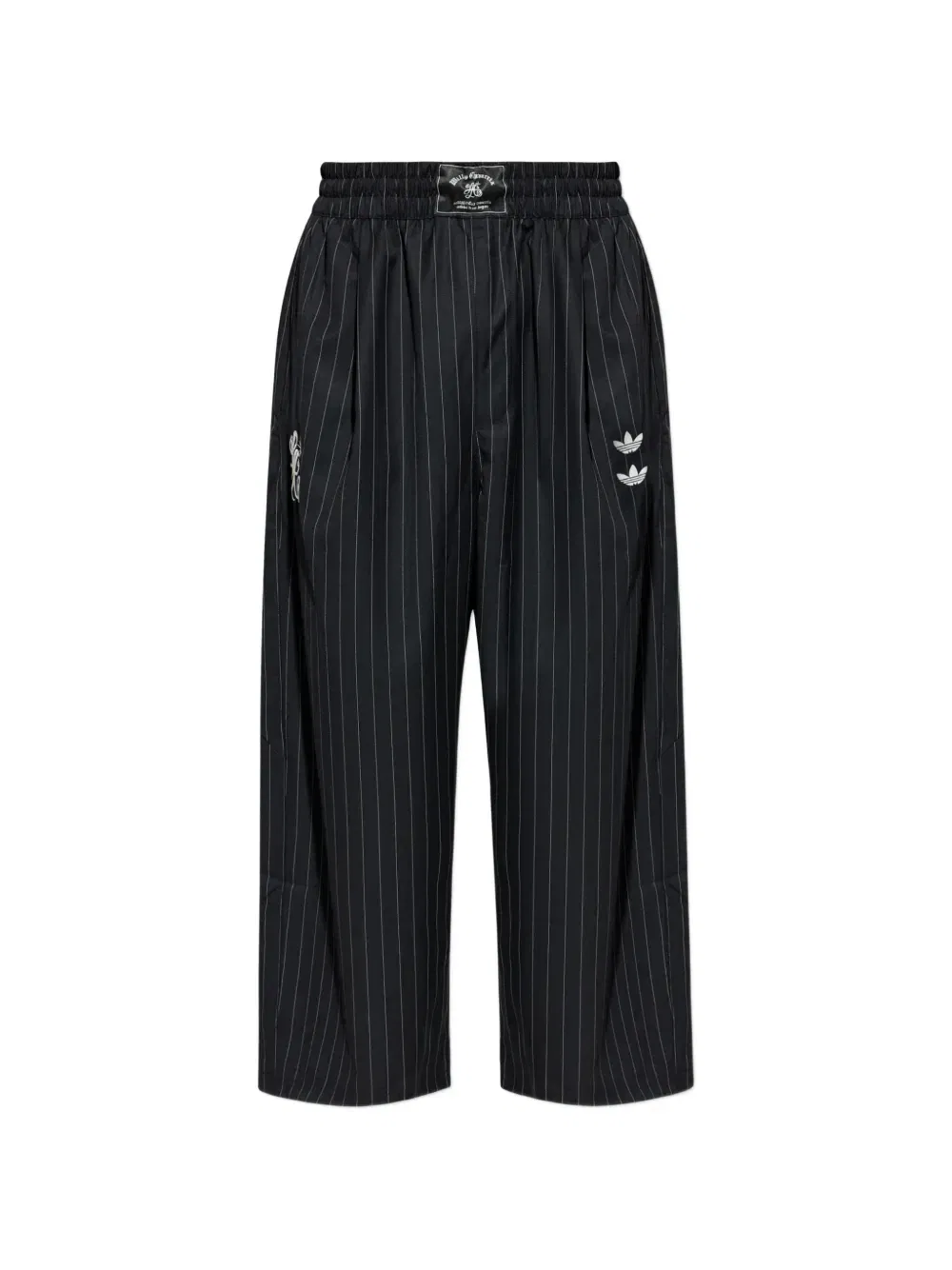 Брюки Chavarria широкого кроя в полоску adidas, черный