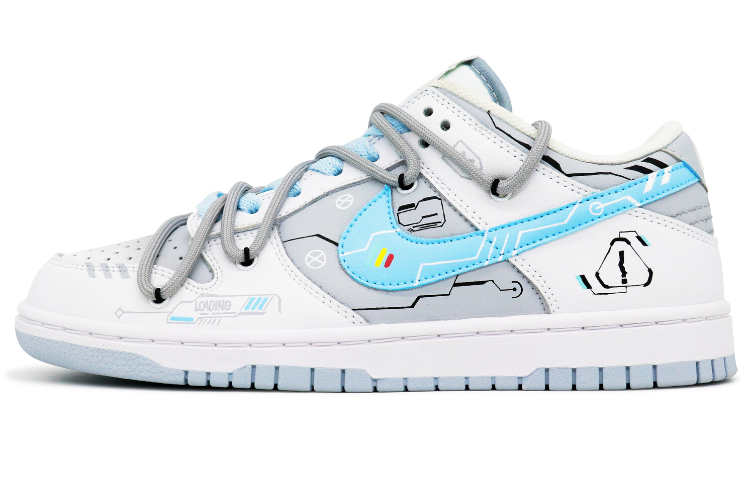 

Кроссовки Nike Dunk Skateboarding Shoes Women's Low-top White/Gray/Blue, цвет Rhapsody for the future