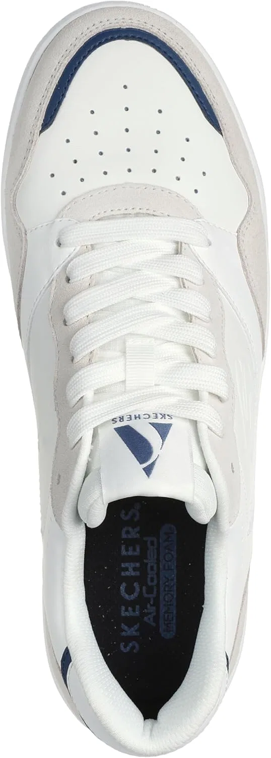 Мужские кроссовки Skechers Koopa Volley Low Lifestyle Trainers, White Leather Suede Duraleather Mesh N — фото 3