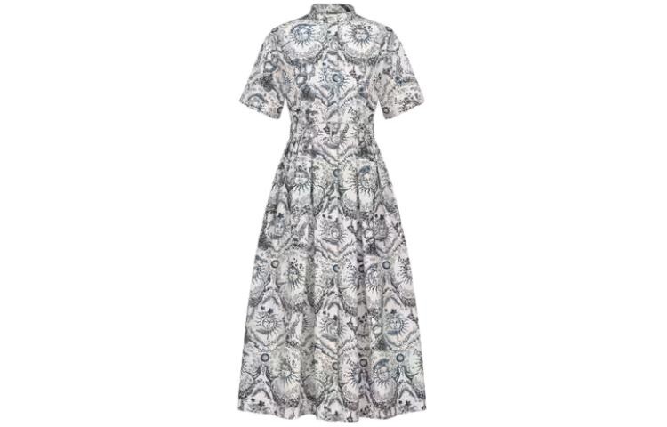 

Платье с короткими рукавами женское темно-синее Dior