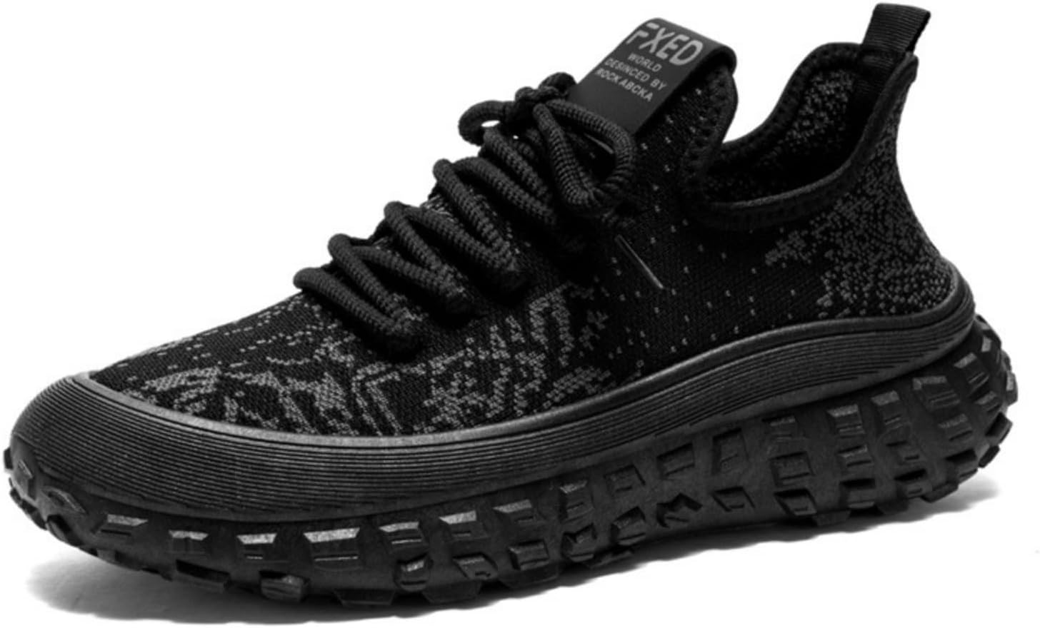 

Мужские модные дышащие массивные кроссовки MACEFIL, легкие и удобные, для ходьбы и повседневного спорта, черный