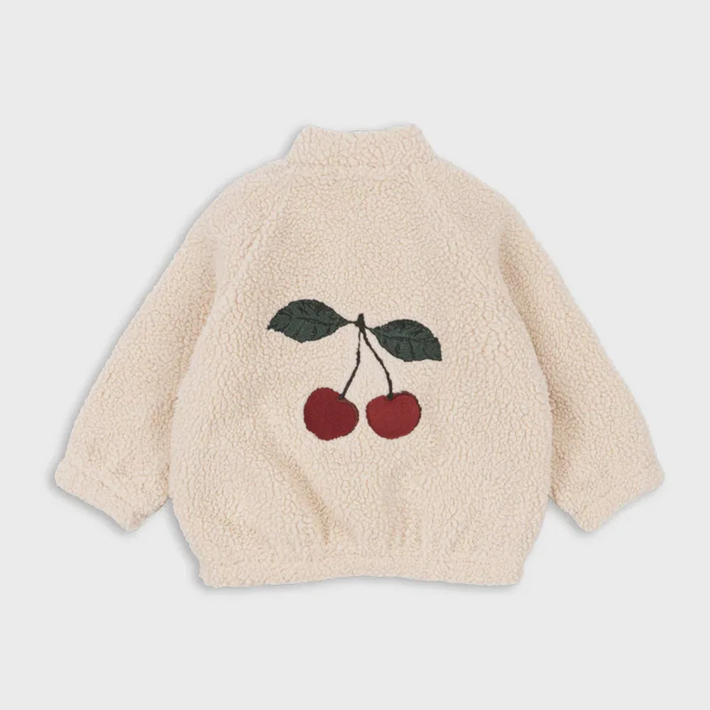 Детская флисовая куртка Cherry Jazz Teddy Bomber песочная от Konges Sloejd — фото 2