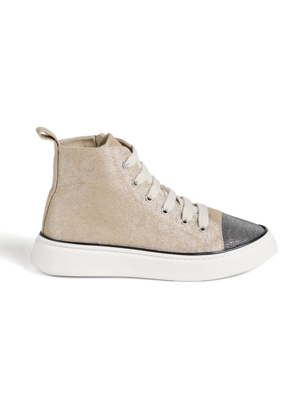 

Кеды с блестками Brunello Cucinelli Kids, нейтральный
