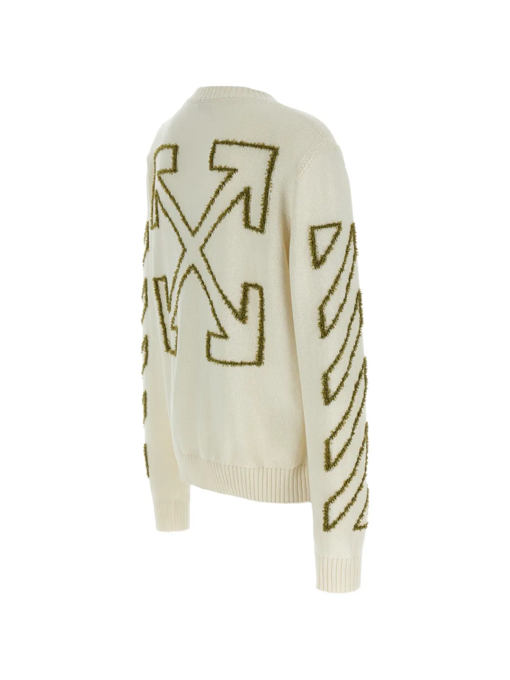 Свитер с 3D-обводкой Diag Off-White, бежевый — фото 3
