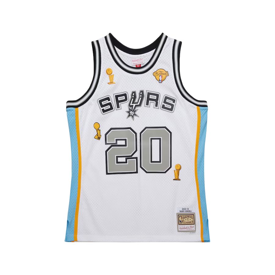 

Джерси Mitchell & Ness 2002 Hardwood Classics Retirement Manu Ginobili San Antonio Spurs Swingman Mitchell Ness, белый