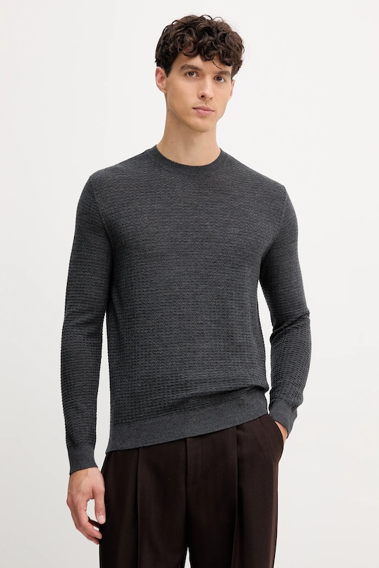 

Шерстяной свитер Emporio Armani, серый