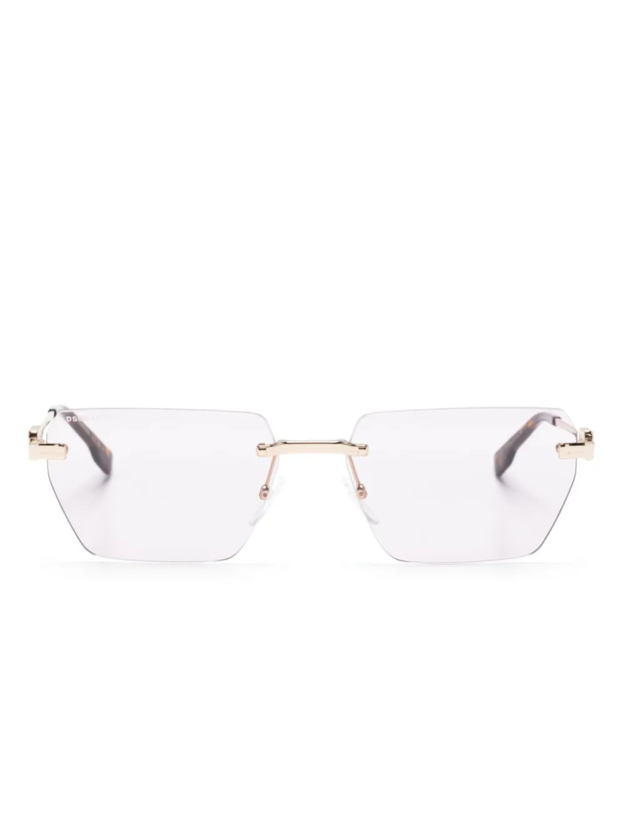 

DSQUARED2 EYEWEAR солнцезащитные очки 0102/S в прямоугольной оправе, золотой