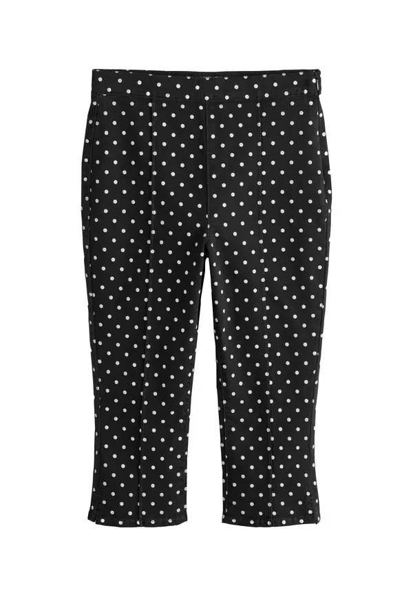 Брюки-капри Petite fit crop capri Next, джинсовые в черный горошек — фото 4