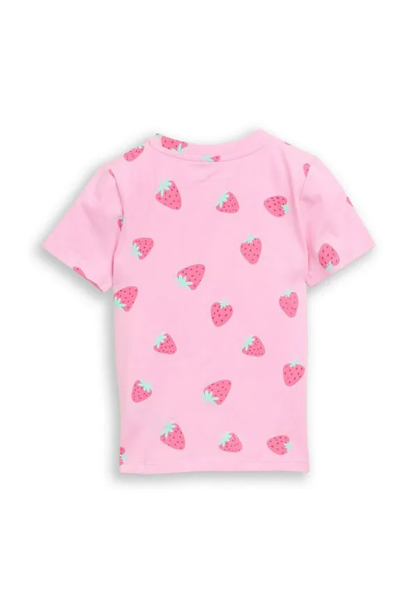 Футболка с принтом по всей поверхности mit Tom Tailor, Big Pink Strawberry Print — фото 2