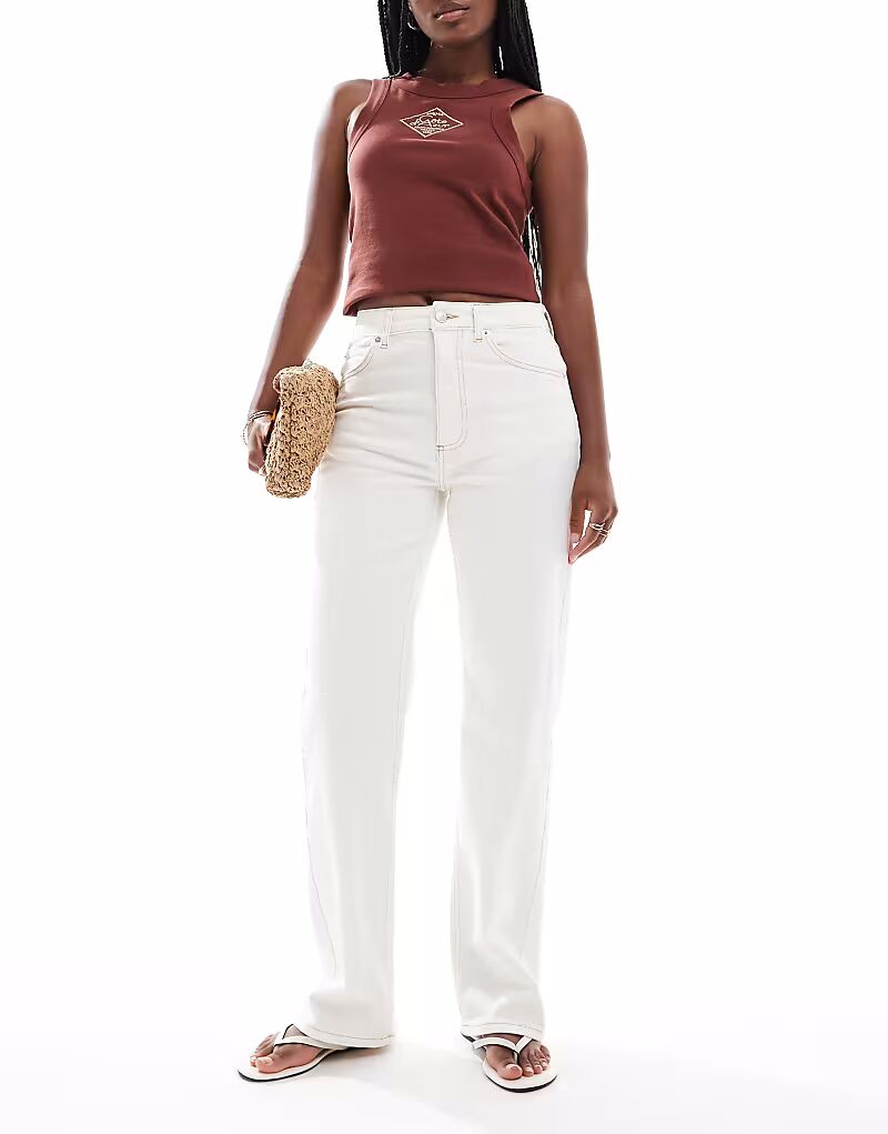 

Джинсы прямого кроя Ankle Grazer Comfort цвета кремовый Asos Design