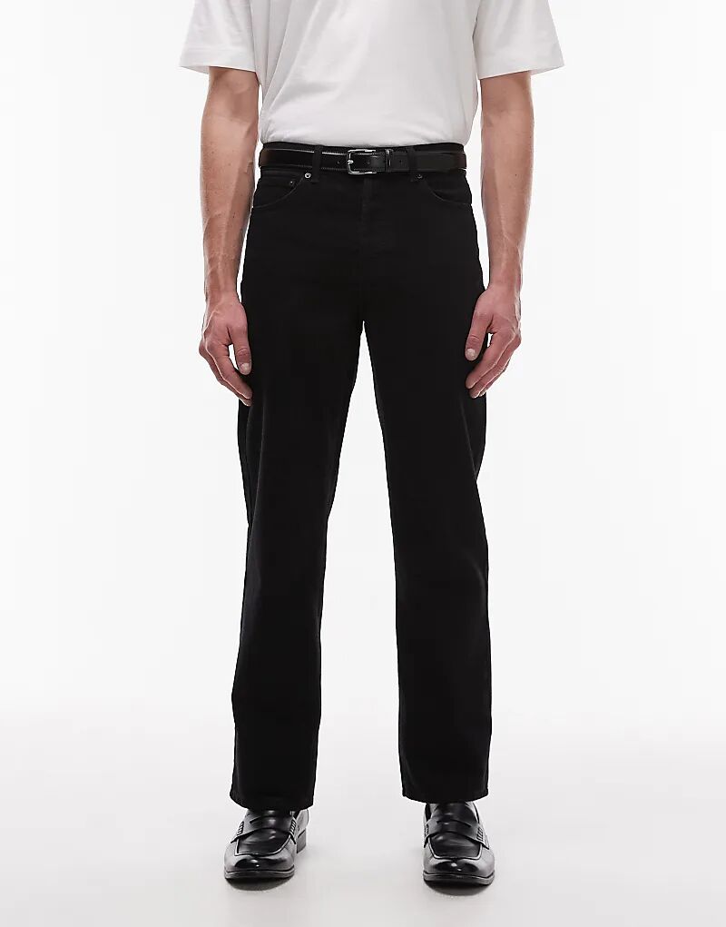 

Джинсы Topman с жесткими прямыми штанинами черного цвета