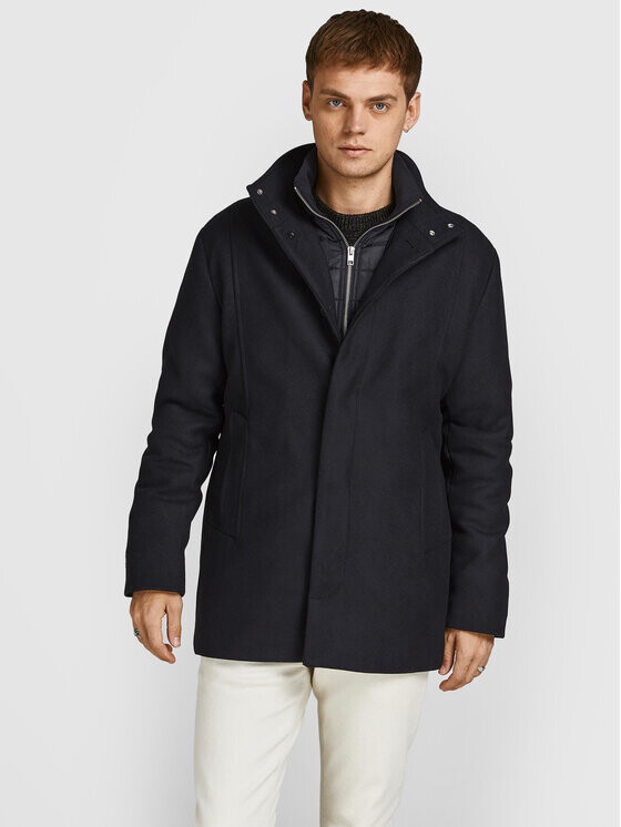 

Шерстяное пальто обычного кроя Jack&Jones, черный