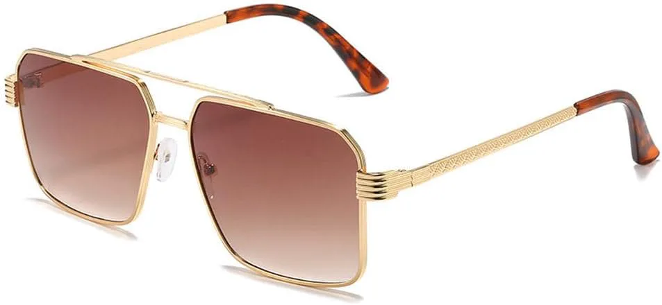 

Модные солнцезащитные очки класса люкс для мужчин и женщин, панк-очки для активного отдыха, женские очки с защитой от УФ-излучения UV400 TKKTLLT, Gold Gradient Brown