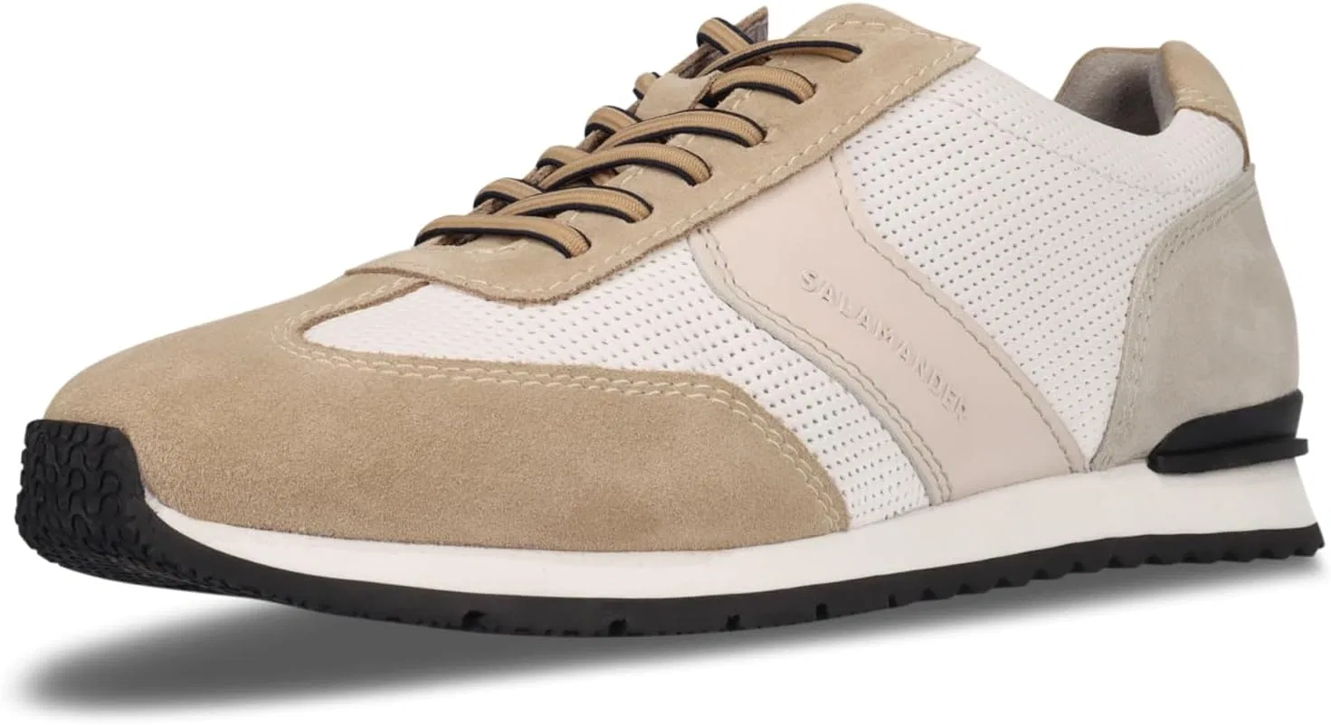 Мужские деловые туфли Salamander, на шнуровке, со сменной стелькой, Beige White 5220