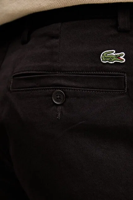 Брюки из хлопка с эластаном Regular Lacoste, коричневый — фото 4