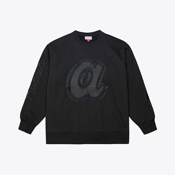 

Мужской черный свитшот atlanta braves phantom fleece Mitchell & Ness