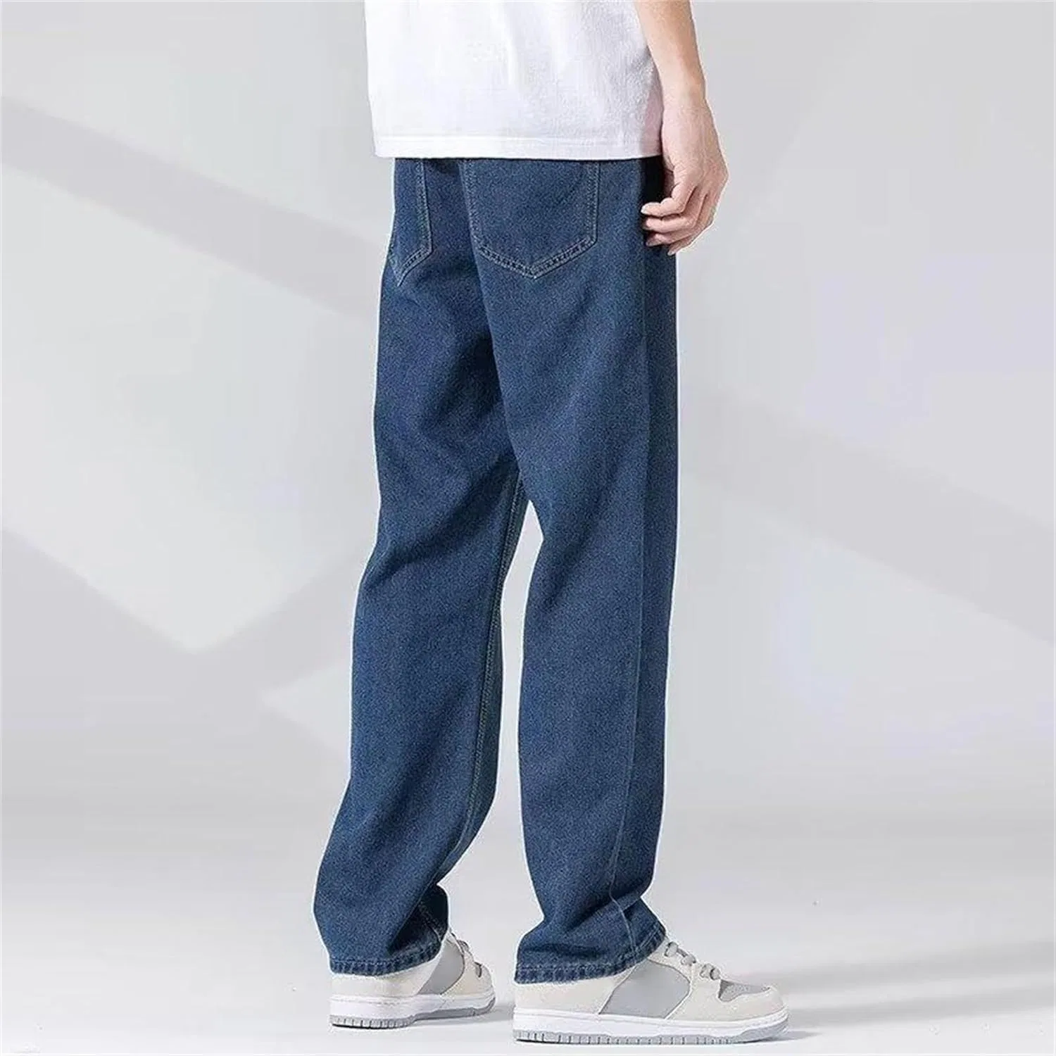 Джинсы широкие Mens Stretch Jeans, Dark Blue — фото 4
