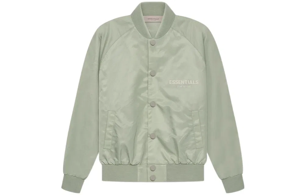 Бейсбольная куртка Fear Of God Essentials Kids Seaf Gray Green