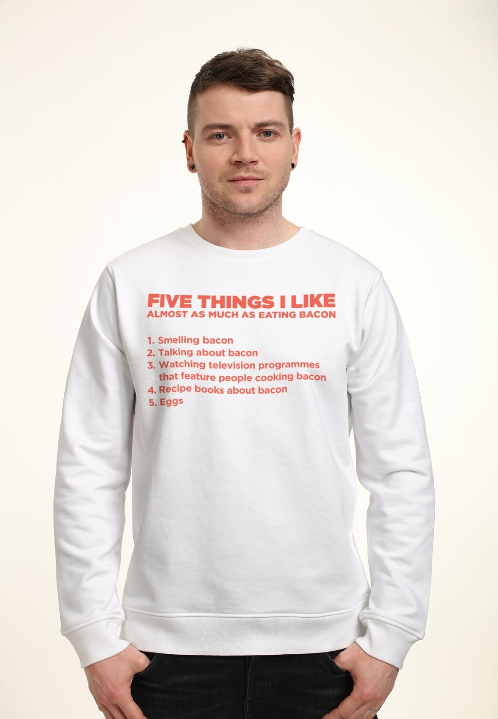 

Толстовка FOOD DUKE SONS FIVE THINGS BACON Henry Tiger, белый