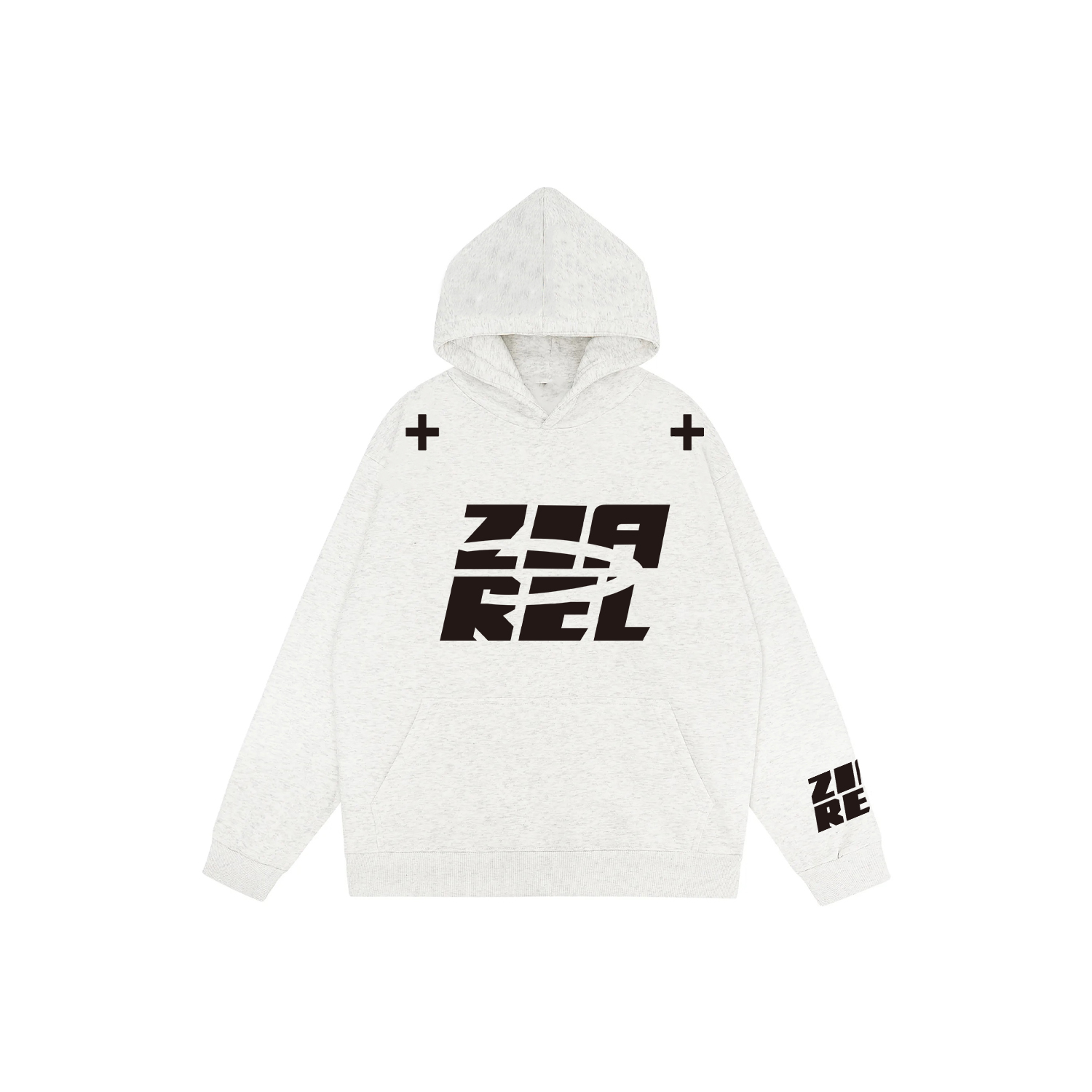 

Толстовка Unisex Hooded Thickened Regular ZIAREL, белый heather серый[upgraded fleece-lined]