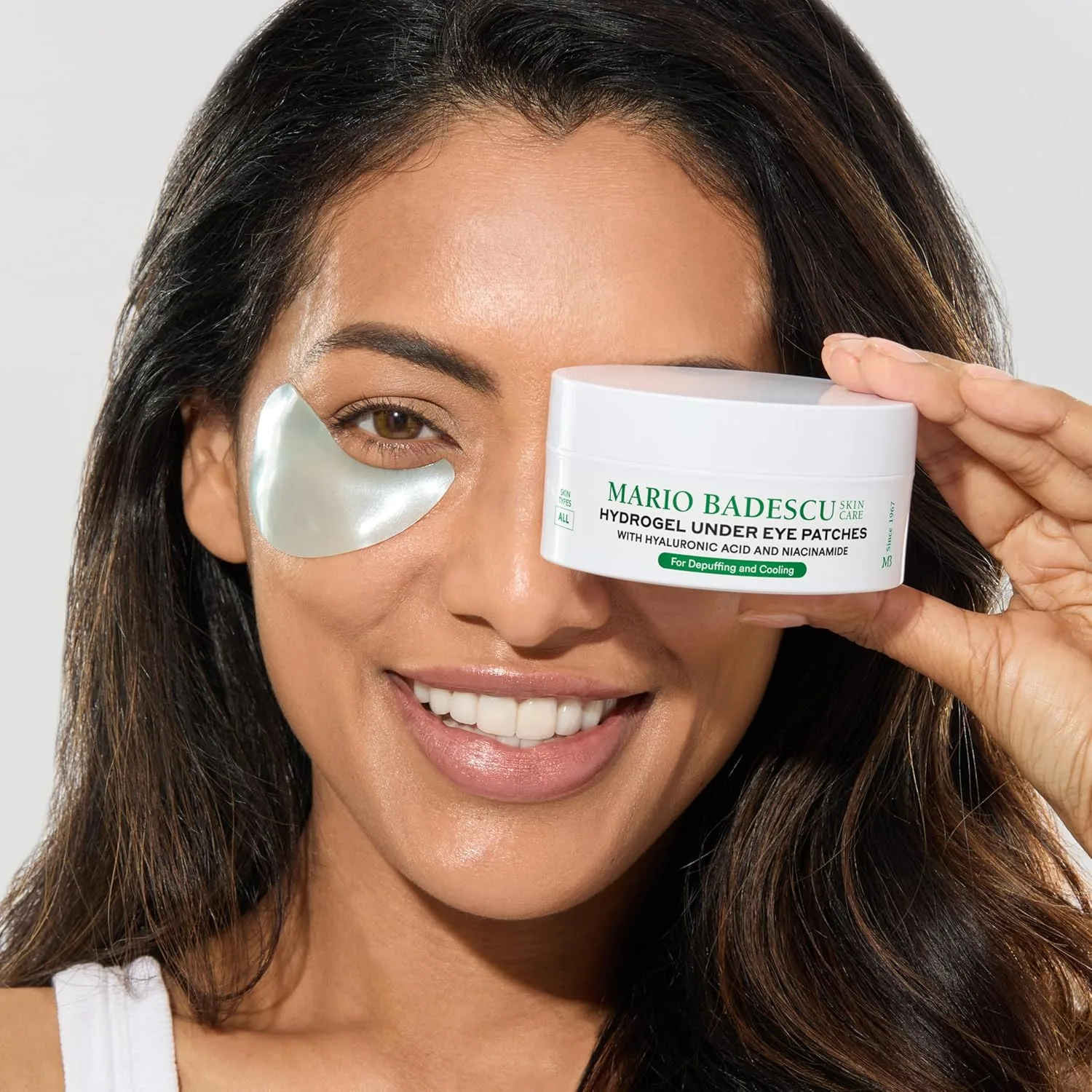 Гидрогелевые патчи для глаз Mario Badescu (30 пар) - увлажняющие маски против отеков, темных кругов и морщин с гиалуроновой кислотой и ниацинамидом 30 шт. (1 шт.) — фото 4