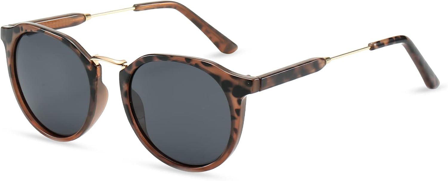 

Поляризованные солнцезащитные очки ZENOTTIC в винтажном классическом стиле, круглые, ретро, ​​с защитой от УФ-излучения UV400 и металлической оправой, для мужчин и женщин, Grey/Pink