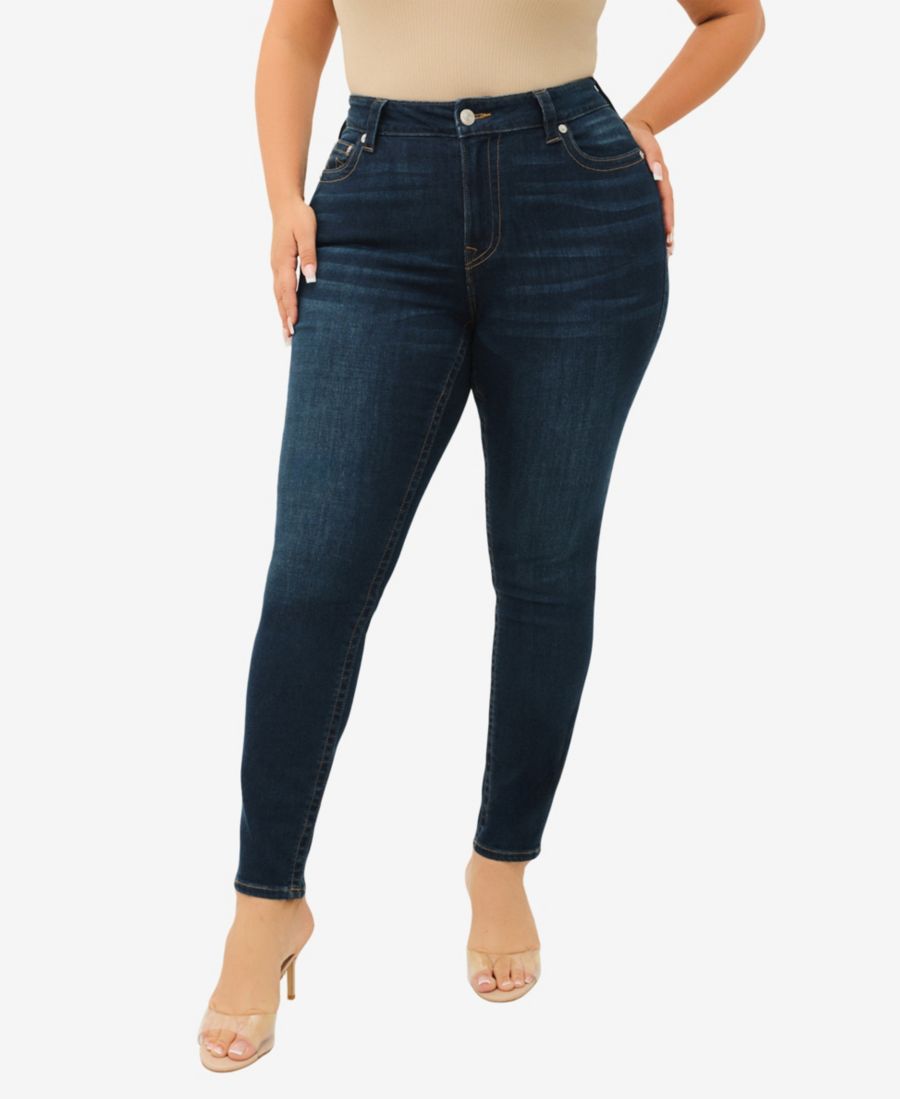 

Джинсы Jennie Curvy Skinny Mid Rise Jeans больших размеров True Religion, Indigo Upgrade