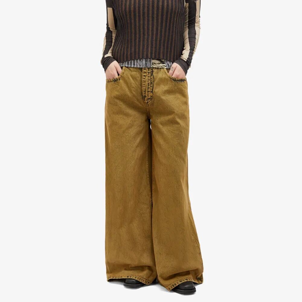 

Ультраширокие джинсы Eckhaus Latta, коричневый