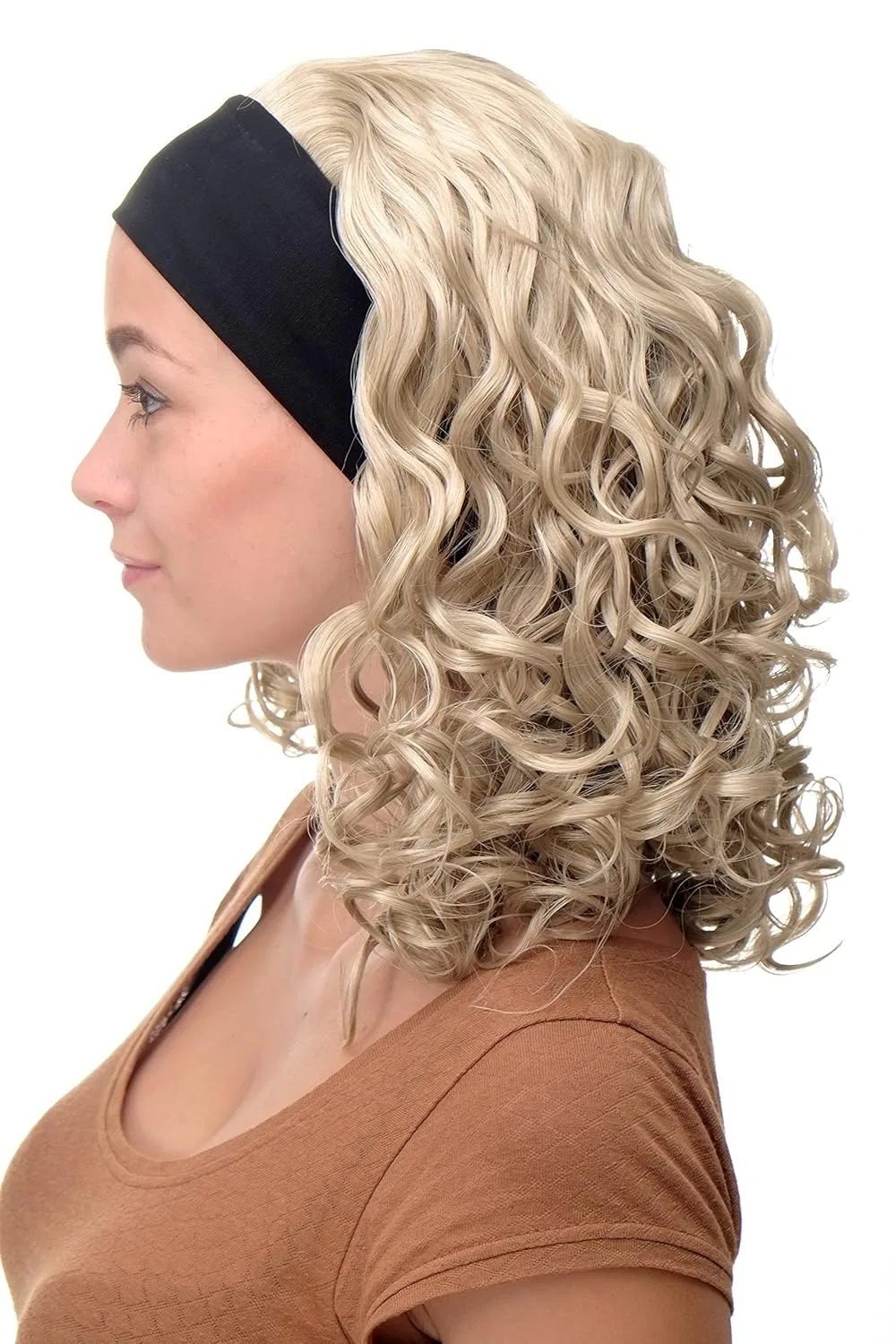 Женский парик «BRO-704-22» с объемными локонами на ободке от WIG ME UP Wig Me Up, Light Blonde (22)
