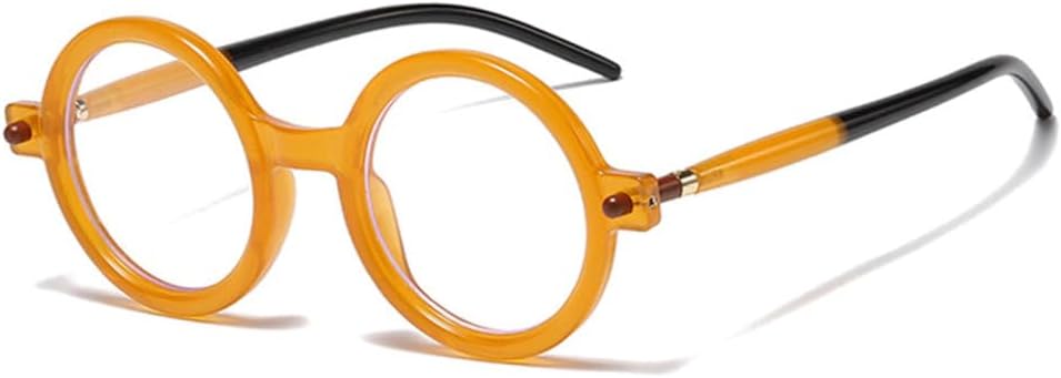 

Популярные модные круглые солнцезащитные очки для женщин, ретро-очки с двухцветными прозрачными линзами для мужчин, трендовые солнцезащитные очки с защитой от УФ-излучения UV400 generic, Orange Clear