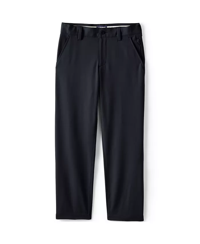Брюки чинос Iron Knee Active Performance для мальчиков Lands' End, черный — фото 2