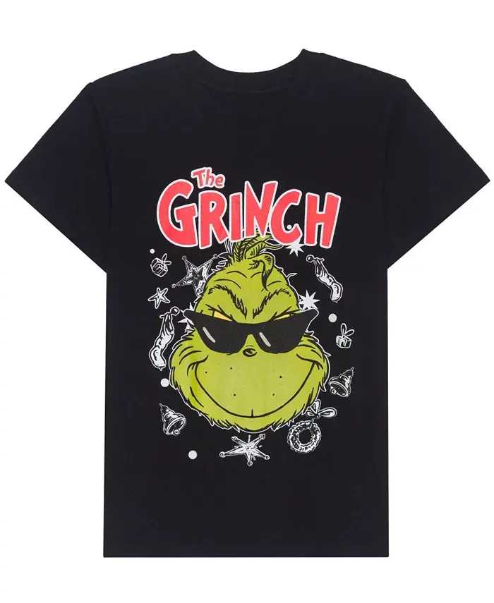 

Мальчиковая футболка с принтом с коротким рукавом 5-20 The Grinch, черный