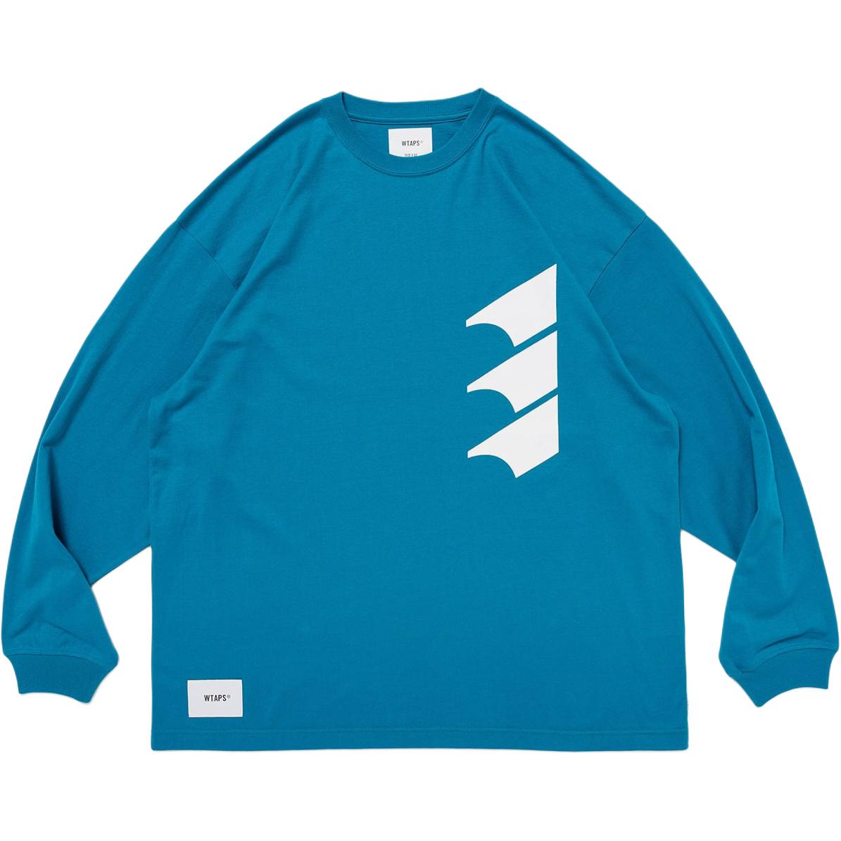 

Футболка с длинным рукавом и принтом WTAPS, индиго