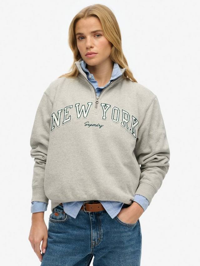 

Толстовка с аппликацией на молнии athletic essentials 1/2 Superdry, цвет Grey Marl