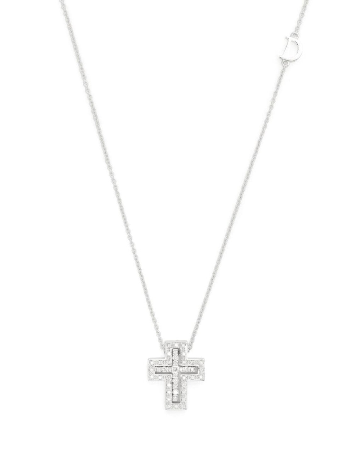 

Колье Belle Époque из белого золота с бриллиантами Damiani, серебряный