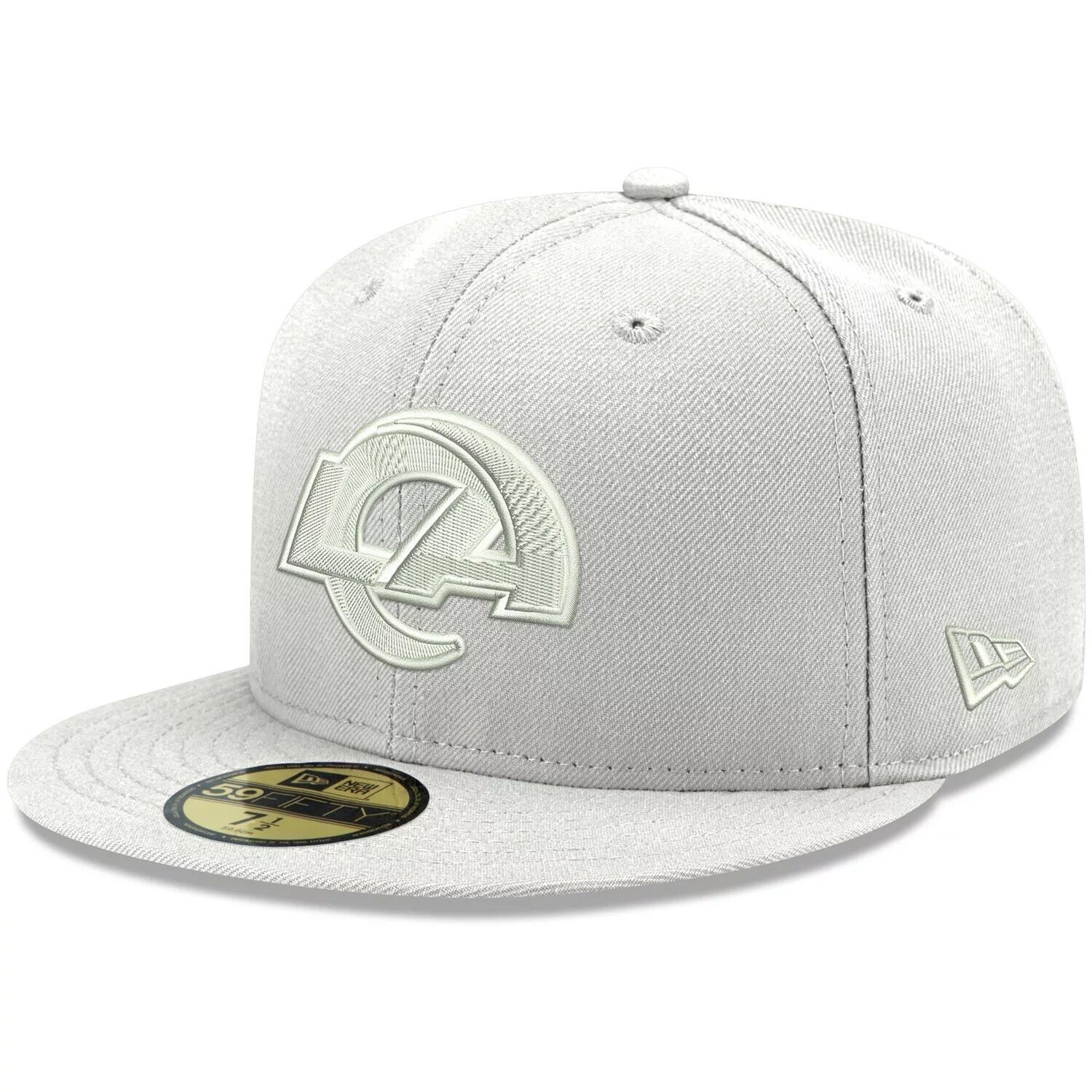 

Мужская приталенная шляпа New Era Los Angeles Rams White on White с основным логотипом 59FIFTY