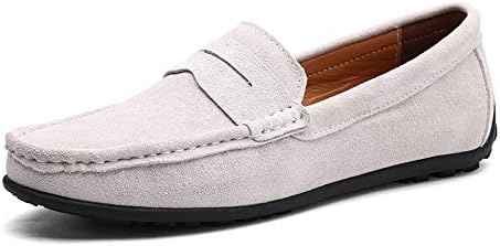 

Мужские лоферы WAOLSU из замши, мокасины для вождения, удобные слипоны, повседневные туфли для прогулок, белый