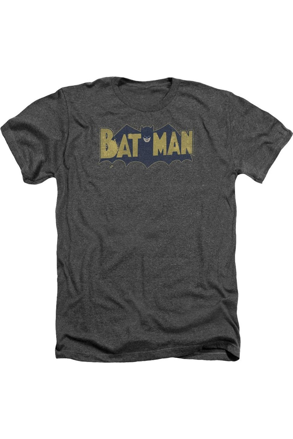 

Футболка / футболка для взрослых с винтажным логотипом Batman Splatter Heather Gildan, цвет charcoal