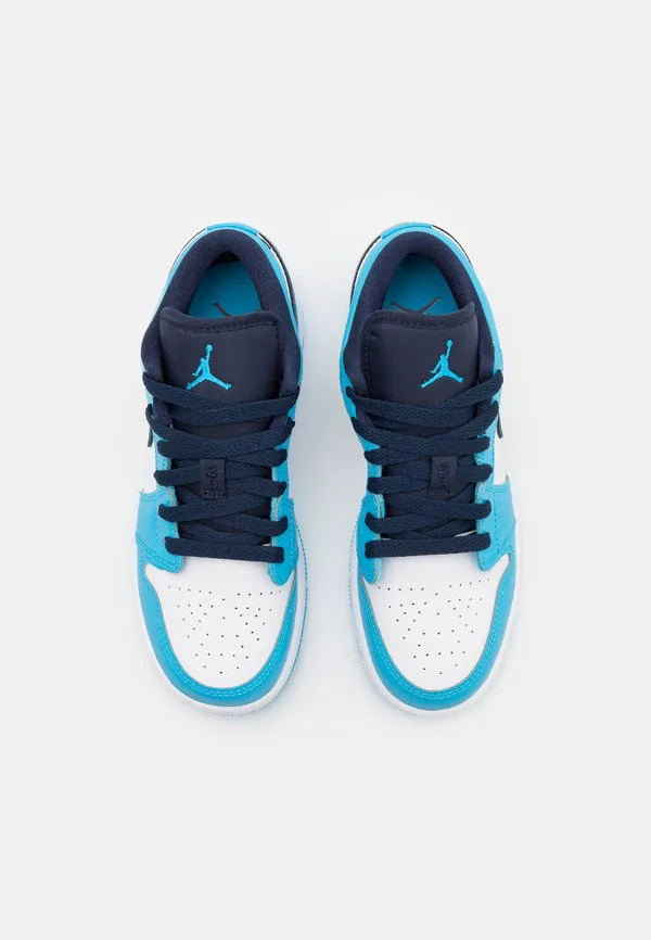 Кроссовки air jordan 1 low унисекс Jordan, White/Dark Powder Blue/Obsidian — фото 4