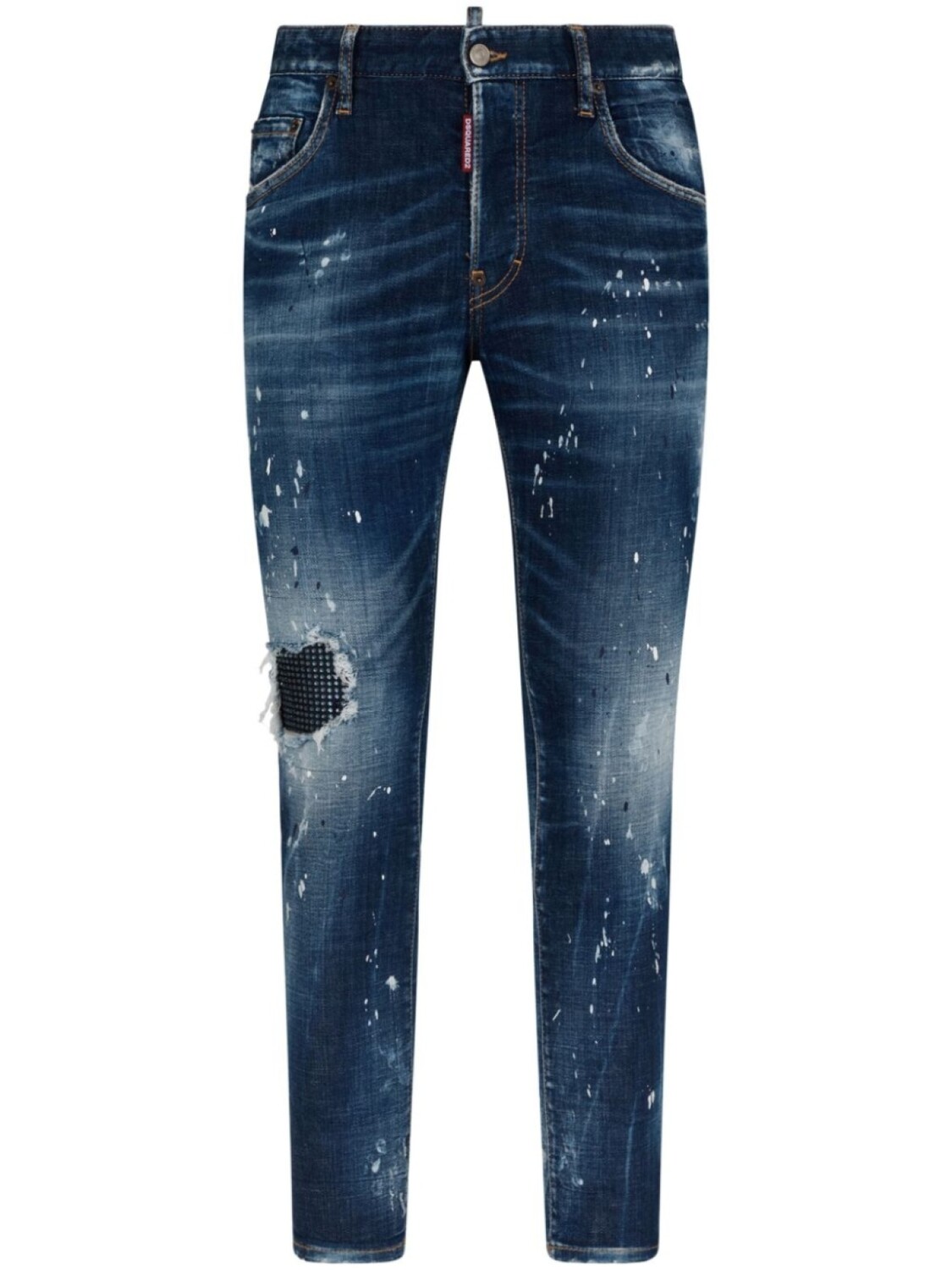 

Dsquared2 джинсы скинни с эффектом потертости, синий