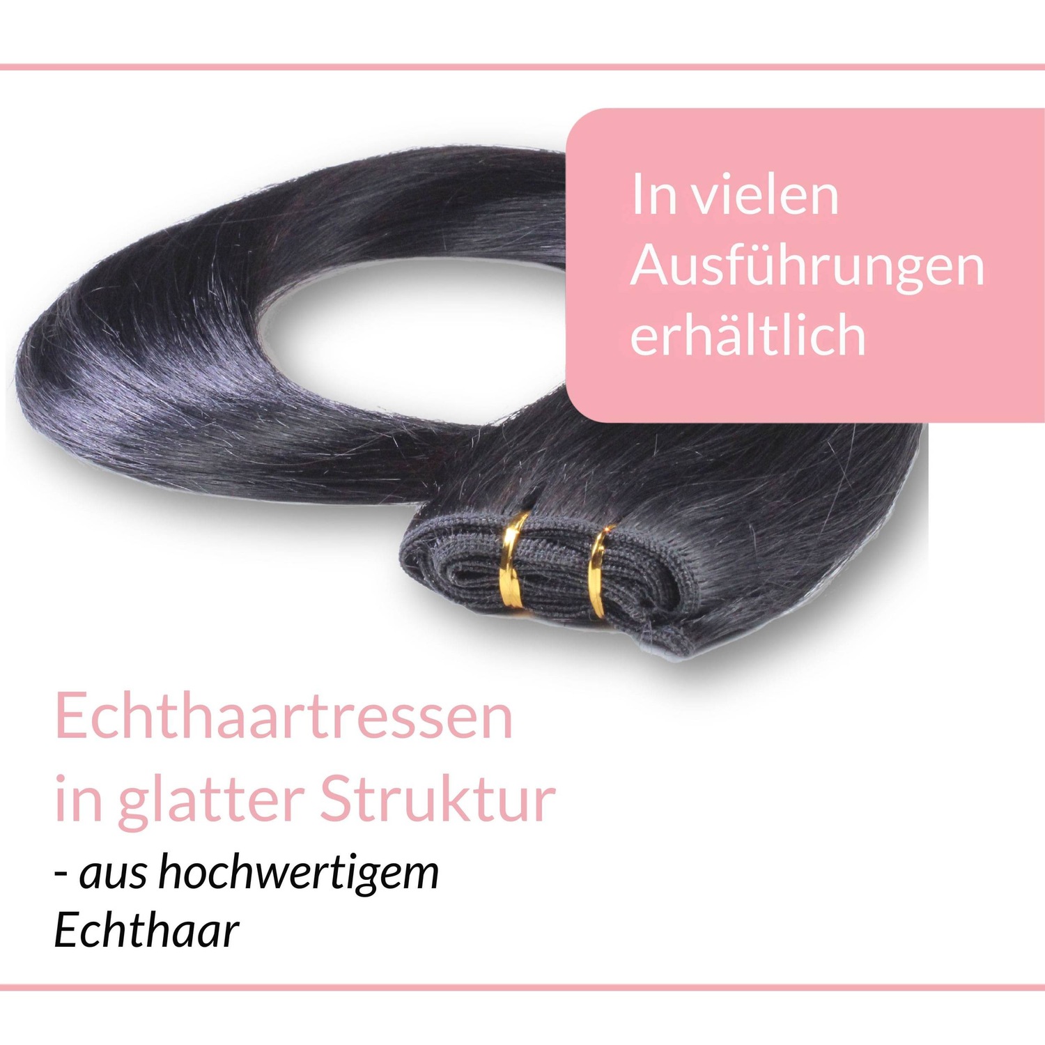 Накладные волосы tresse extensions echthaar #2/0 schwarz 100g Hair2Heart, 60cm, количество 1 шт. — фото 3
