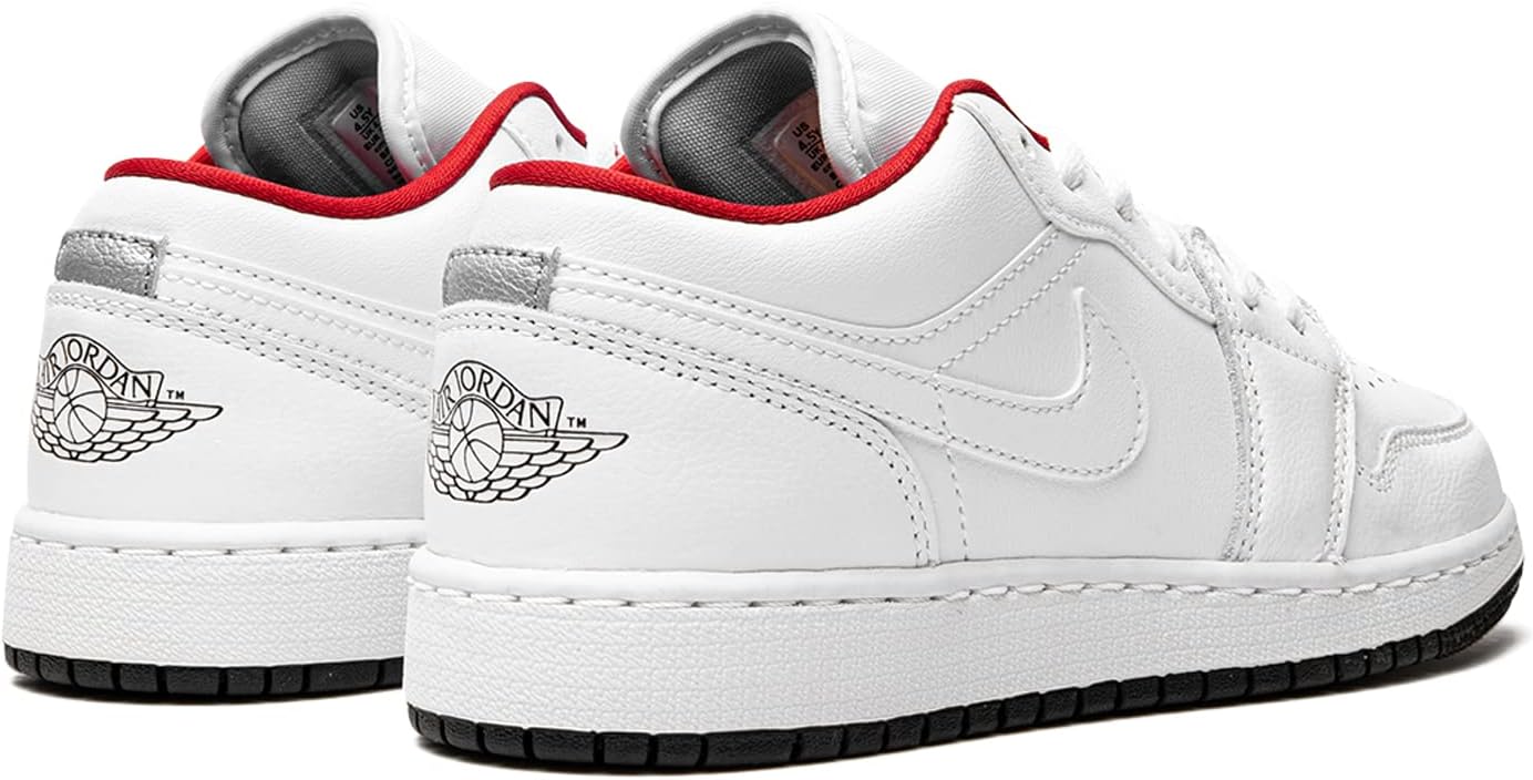 Детские кроссовки Nike Air Jordan 1 Low для школы, белый/красный — фото 3