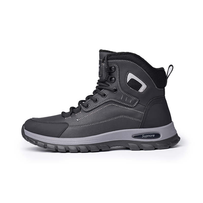 

LAORENTOU Мужские повседневные кроссовки мид-топ черно-серые, цвет Black